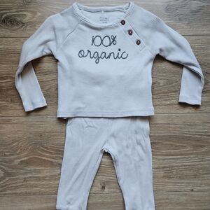 NWOT Moon Organics Unisex Baby 2-Piece Set 100% Organic 6-9M